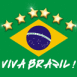 Foot: Drapeau "Viva Brazil!"