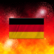 Drapeau Allemagne feux d'artifice