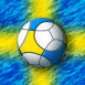 Sude : Ballon de foot sur drapeau