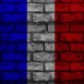 Mur aux couleurs de la France