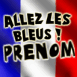 Drapeau fran�ais "Allez les bleus!"