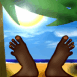 Doigts de pieds en �ventail au soleil