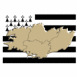 Bretagne : carte administrative et drapeau