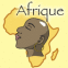Afrique: carte avec visage et mention "Afrique"