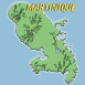 DOM: Martinique, carte avec son titre
