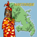 DOM: Martinique, carte avec Antillaise