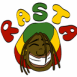 Rasta de face souriant (fond blanc)