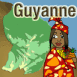 DOM: Guyane, carte avec titre et femme mtis