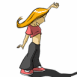 Danseuse sur fond blanc