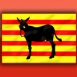 Ane et drapeau catalan